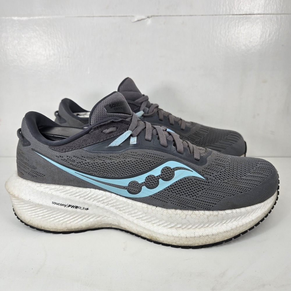 Saucony Triumph 21 Womens Size 9.5 Running Shoes Gray Walking Sneaker S10881-11